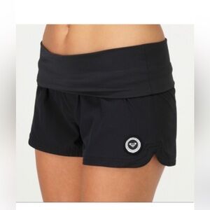 Roxy Endless Summer Black Fold Over Board Shorts vintage Y2K medium n